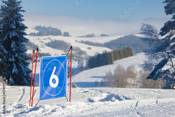 Obraz Stacja narciarska Master-Ski w Tyliczu zimą.