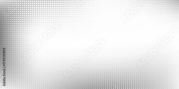 Fototapeta Dotted silver foil mesh background with metal mirror texture. Chrome gradient surface simple abstract