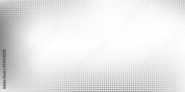 Fototapeta Dotted silver foil mesh background with metal mirror texture. Chrome gradient surface simple