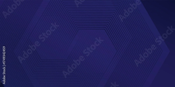 Fototapeta Art gradient lines hexagon pattern. Futuristic technology concept art