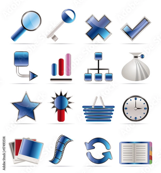 Fototapeta Internet and Web Site Icons - Vector Icon Set