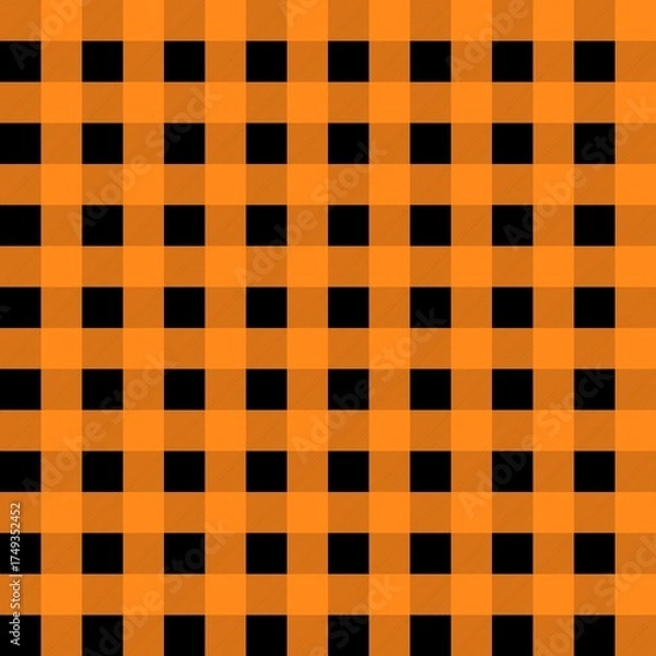 Obraz Orange and Black Plaid Digital Design