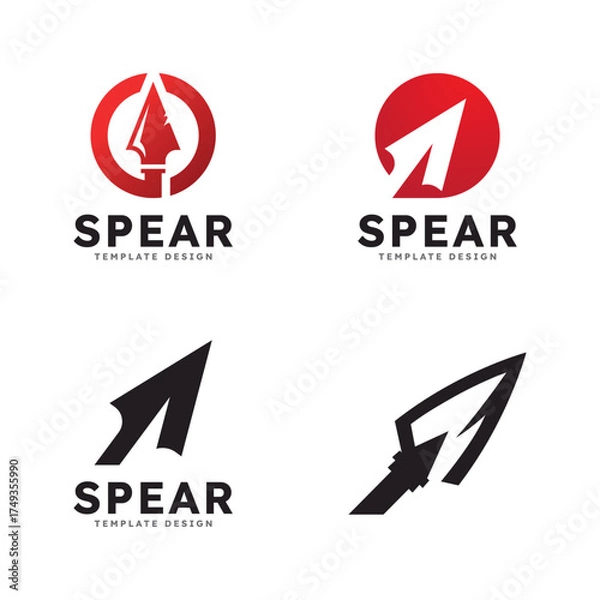 Obraz Spear logo vector icon template design