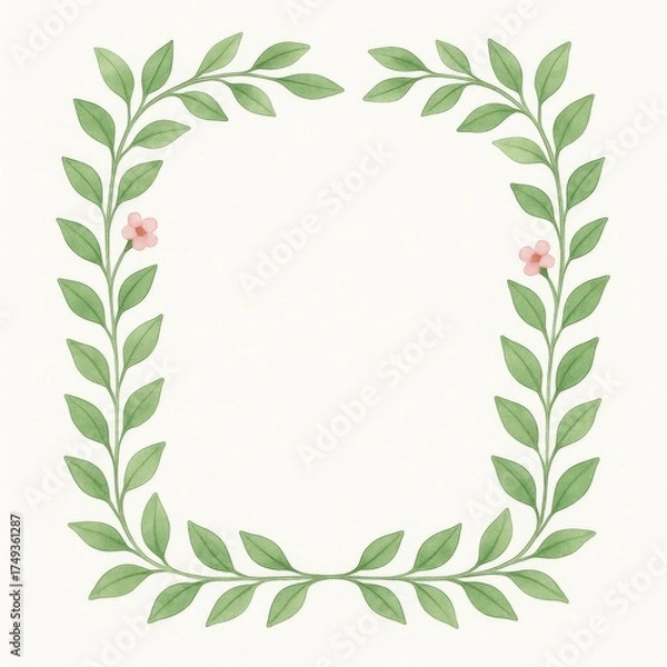 Fototapeta A decorative floral border, perfect for invitations or design elements