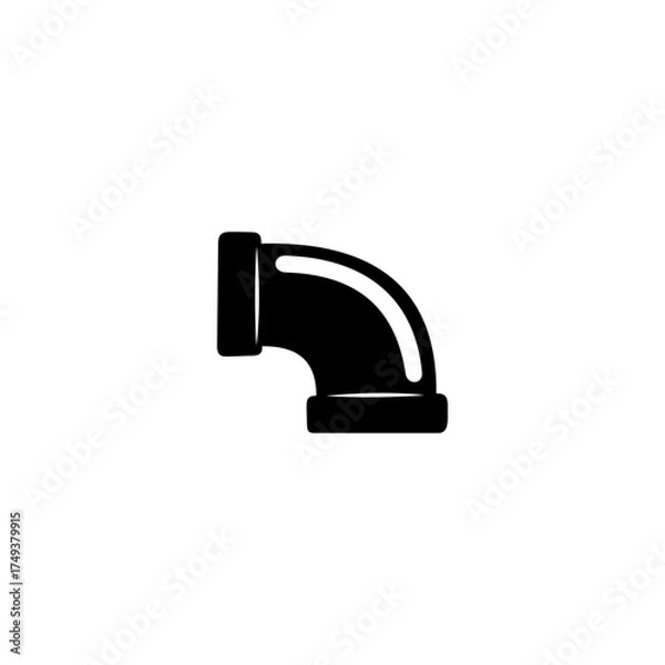 Obraz Water pipe vector logo on white background