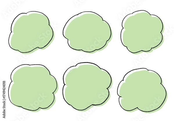 Obraz シンプルな手描きの吹き出しセット