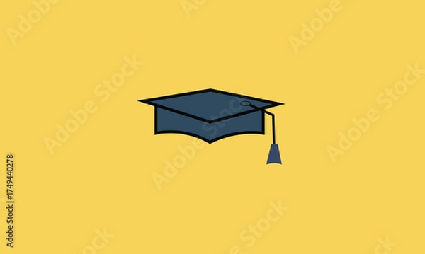Obraz Graduation cap vector illustration