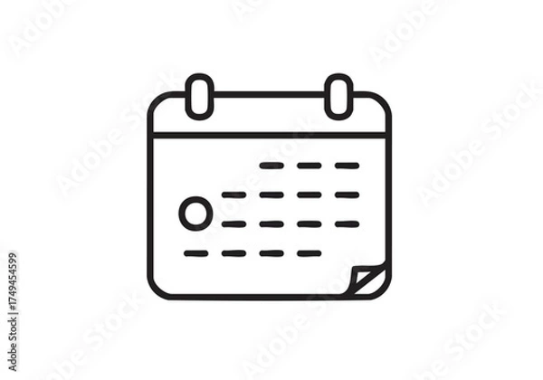Obraz Stay organized with a simple calendar icon for your next event or reminder, perfect for planning and business projects to keep you on track