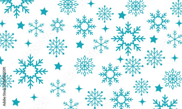 Fototapeta seamless pattern with snowflakes