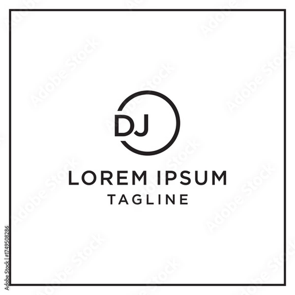 Fototapeta dj circle logo