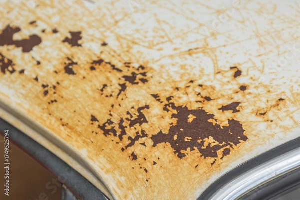 Obraz 車のさび、きず　Rusty iron plate of an old car
