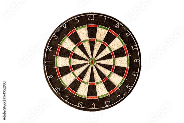 Fototapeta Empty dart board on a white background