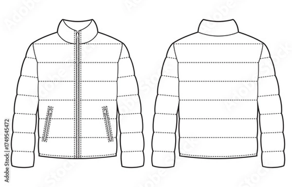 Obraz Mans down jacket short length