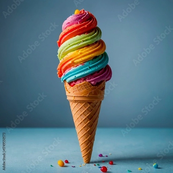 Obraz Rainbow Fun Cone-02