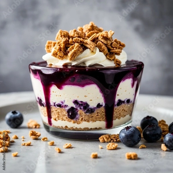 Obraz  Blueberry Cheesecake Cup-01