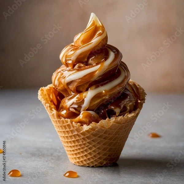 Obraz Caramel Swirl Cone
