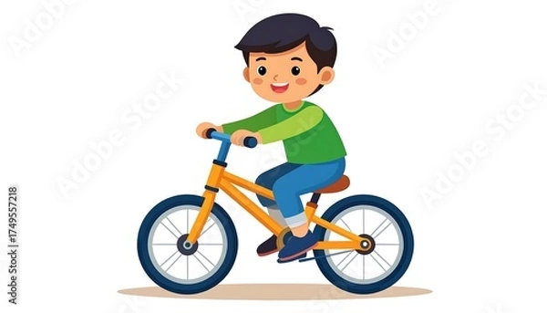 Obraz Boy riding a bicycle
