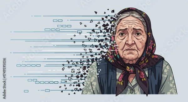 Fototapeta Young child feeding ducks while holding bread against a simple white background shows simple delight. Young child feeding ducks near water. Capturing simple delight shows purity,