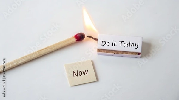 Fototapeta Ignite Action: Match Lighting "Do it Today" Message