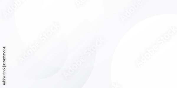 Fototapeta Abstract white background with grey circle lines. Digital future technology simple abstract