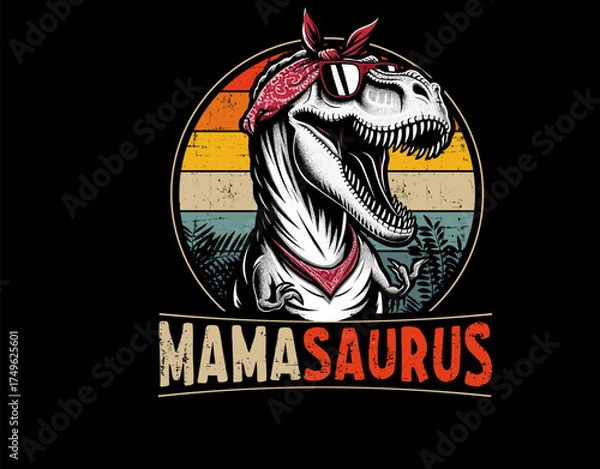 Obraz Mamasaurus Mama Mutter lustige Vektorgrafik
