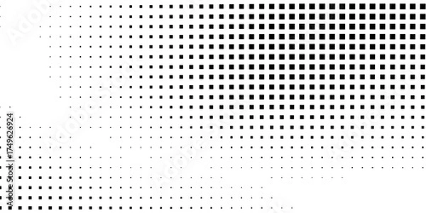 Fototapeta Modern mesh halftone gradient texture. Vanishing polka dot abstract simple art modern