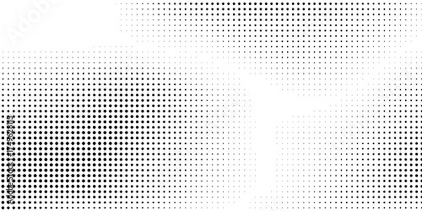 Fototapeta Dotted halftone gradient texture. Vanishing polka dot illustration art abstract