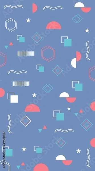 Obraz Playful pastel geometric abstract composition