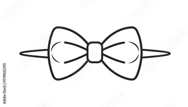 Obraz Elegant Bow Tie Illustration.
