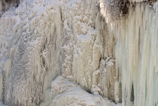 Obraz frozen  white waterfall 