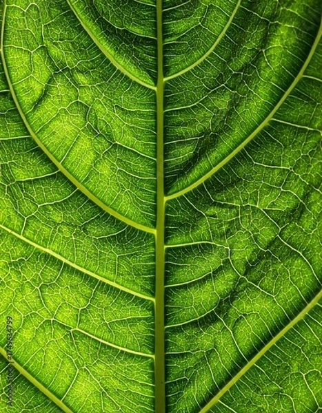 Obraz Closeup Green Leaf Texture Detail.