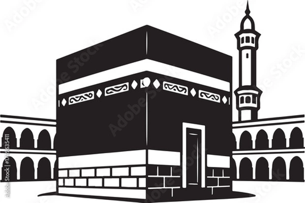 Fototapeta The Kaaba Silhouette Vector