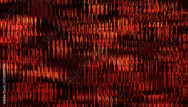Fototapeta Abstract fiery red and orange vertical streaks of light and color