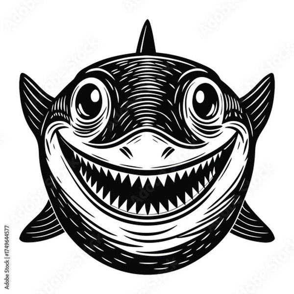 Obraz vector illustration of cartoon fish