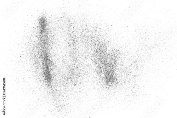 Fototapeta explosion isolated on white background, abstract sand texture 
