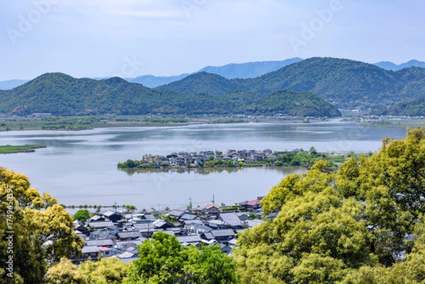 Obraz 安土城跡からの眺め