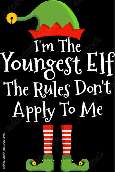 Obraz Funny christmas elf design xmas