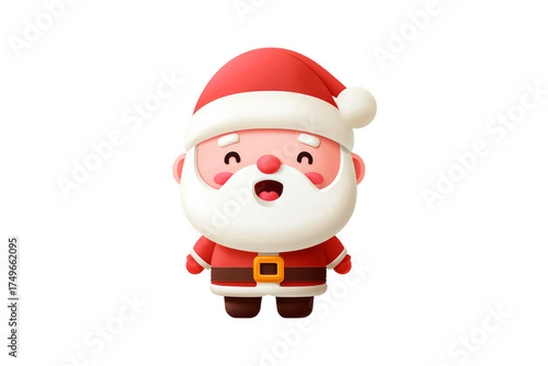 Fototapeta Cute Santa claus icon isolated on transparent background.