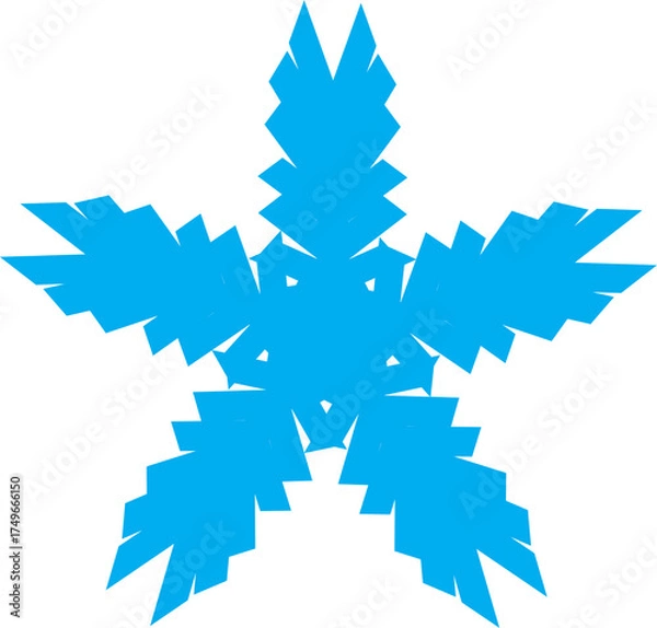 Fototapeta Snowflake Design Example for Any Image