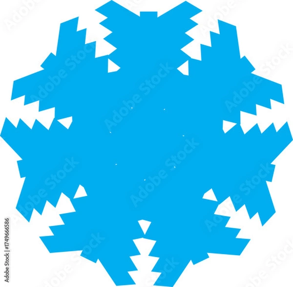 Fototapeta Nordic Snowflake Design Example for Crafts