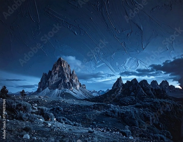 Obraz Mountain Majesty at Night.