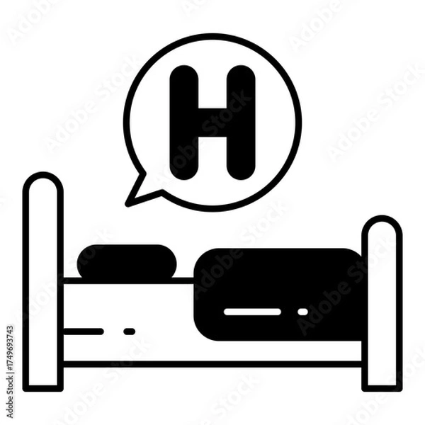 Obraz Bed dualtone icon