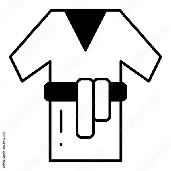 Fototapeta Bathrobe dualtone icon