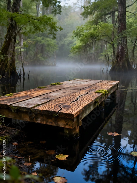 Obraz wooden boat on the lake