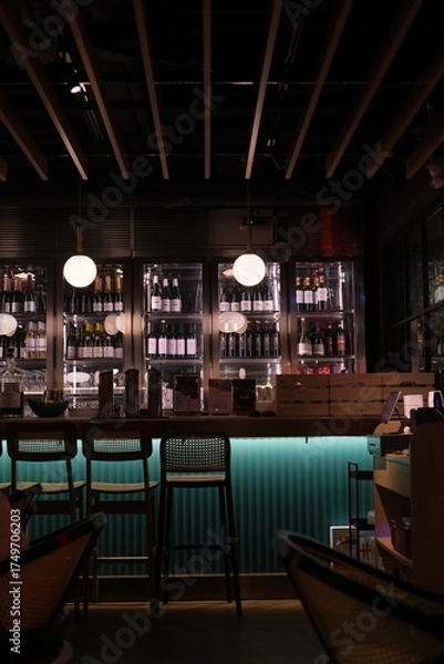 Obraz restaurant in the night