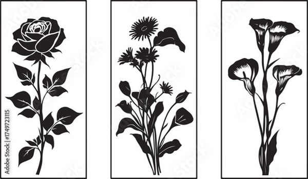 Obraz 15 Minimalist Flower Panel Designs