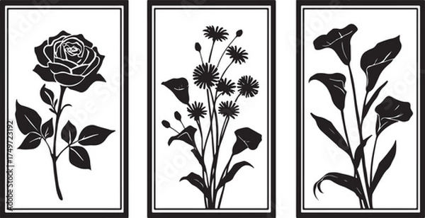 Obraz 15 Minimalist Flower Panel Designs