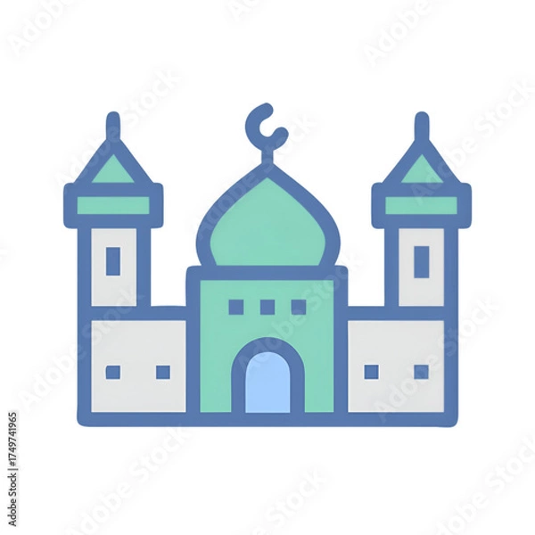 Fototapeta vector illustration of a house with reflection