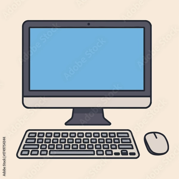 Fototapeta Computer vector illustration