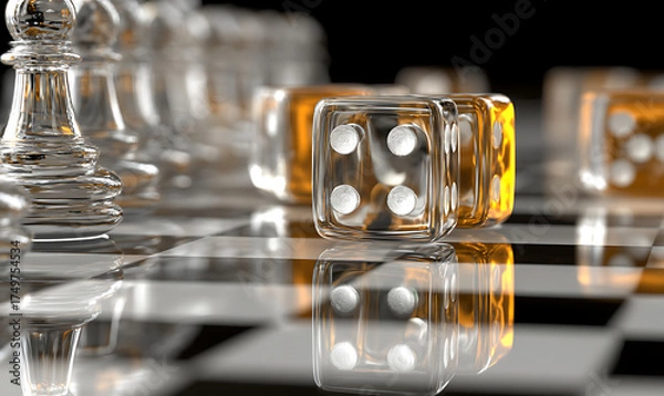 Obraz Abstract architectural forms with gold and bronze hues